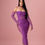 Thumbnail: Barrett Purple Mesh Long Sleeve Bandage Dress