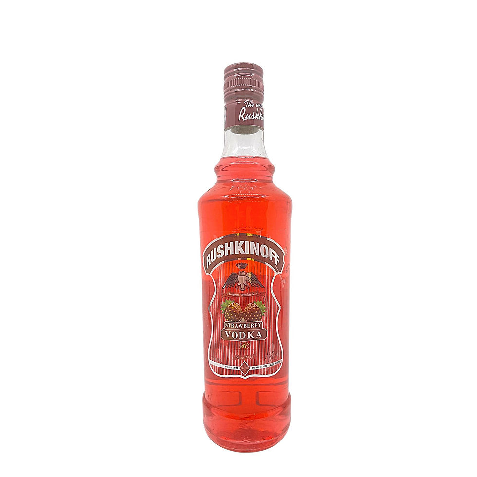 Rushkinoff Strawberry Vodka 750ml (42.8% Alc)