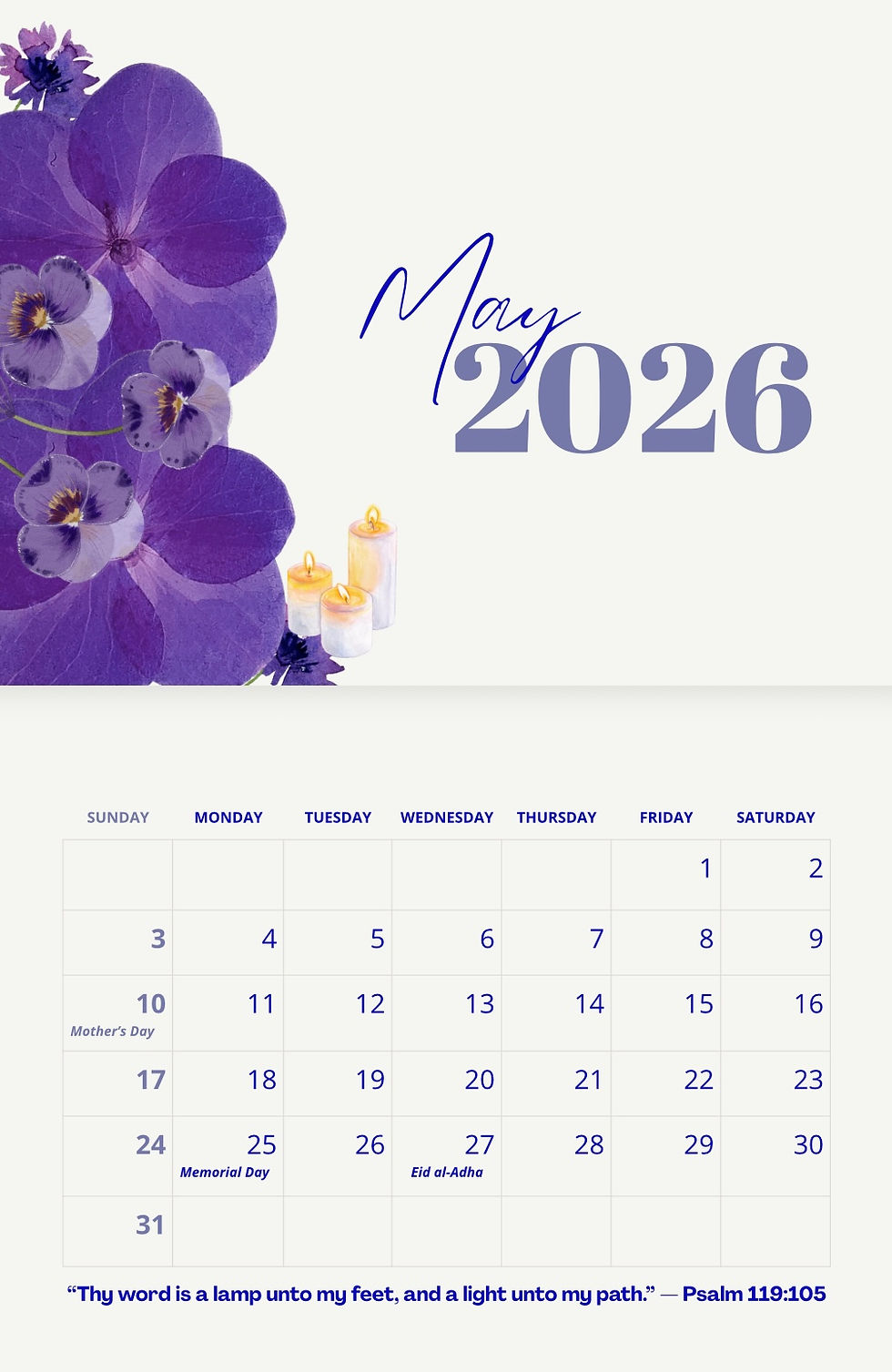 Thumbnail: 2026 Psalm Calendar
