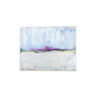 Kunstenaar Michel heeft hier een abstract vergezicht geschilderd. Toch zit er veel kleur in.
Acryl , houtskool. Vele lagen.