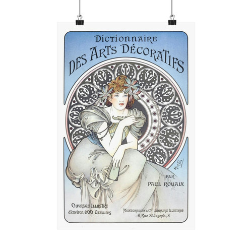 Dictionnaire Des Arts Alphonse Mucha Premium Matte poster Ballyhoo