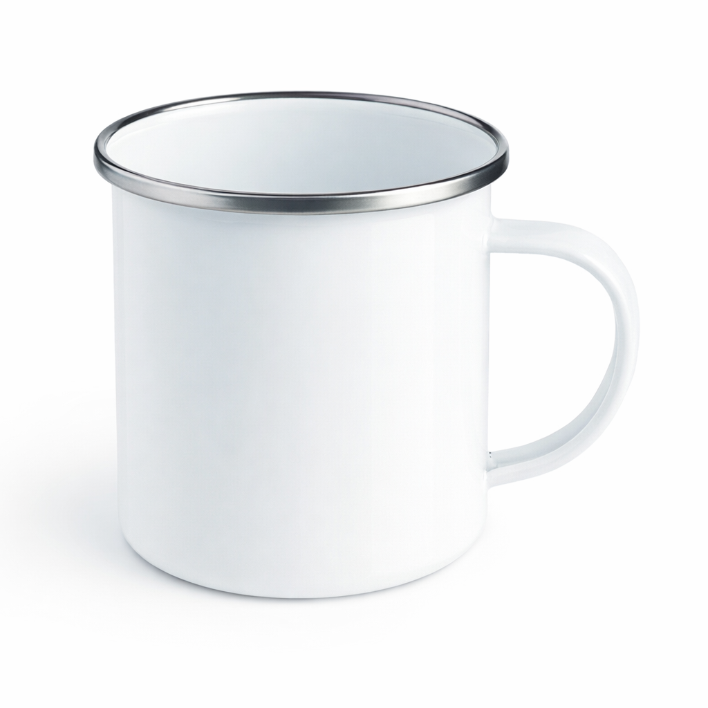 Taza de Enamel Blanca