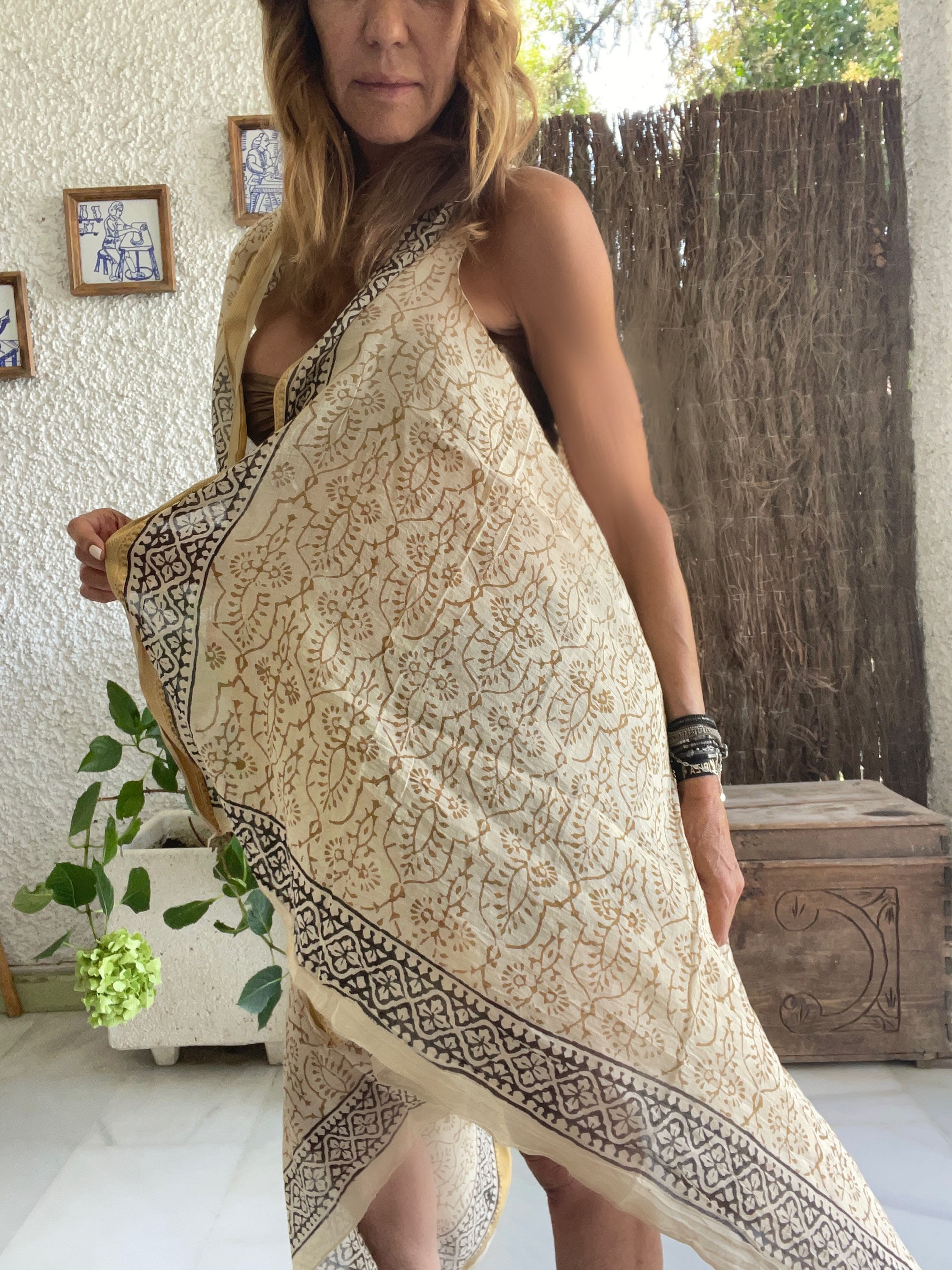 Kaftan Pareo Block Print Sonia