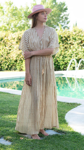 Vestido block print