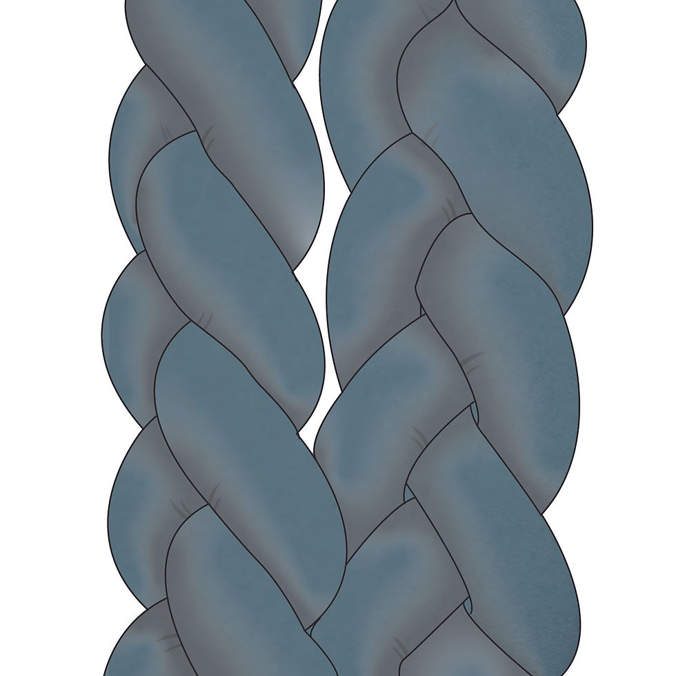 geflochtene Bettschlange Dusty Blue