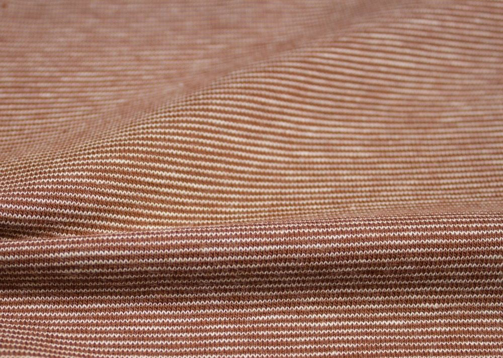 Bio Jersey - Stripes Reddish Brown