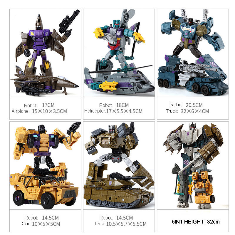 Miniatura: 5in1 Combiners Transformation Action Figure