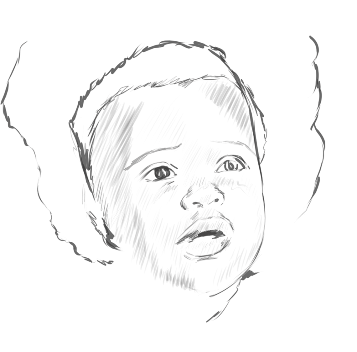 A 2019 portrait of my friend Mary from Compton.
The portrait started as a simple sketch and slowly took shape and came to life, just like a baby growing up. Notice how the portrait captured the innocence and wonder in Mary's eyes, the most important part of her portrayal. , Robert Manzanilla
