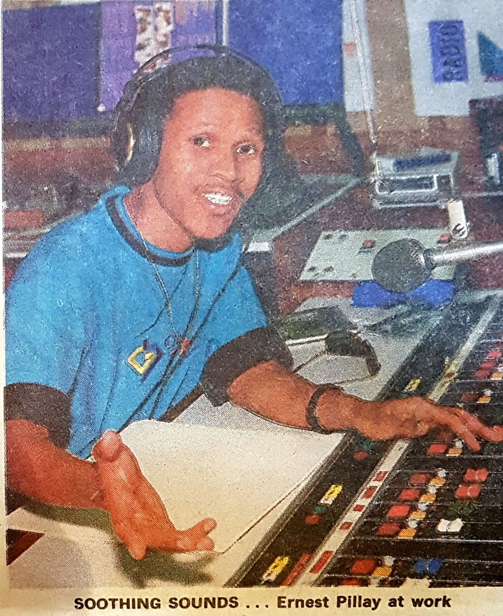 Young Ernest Pillay at work