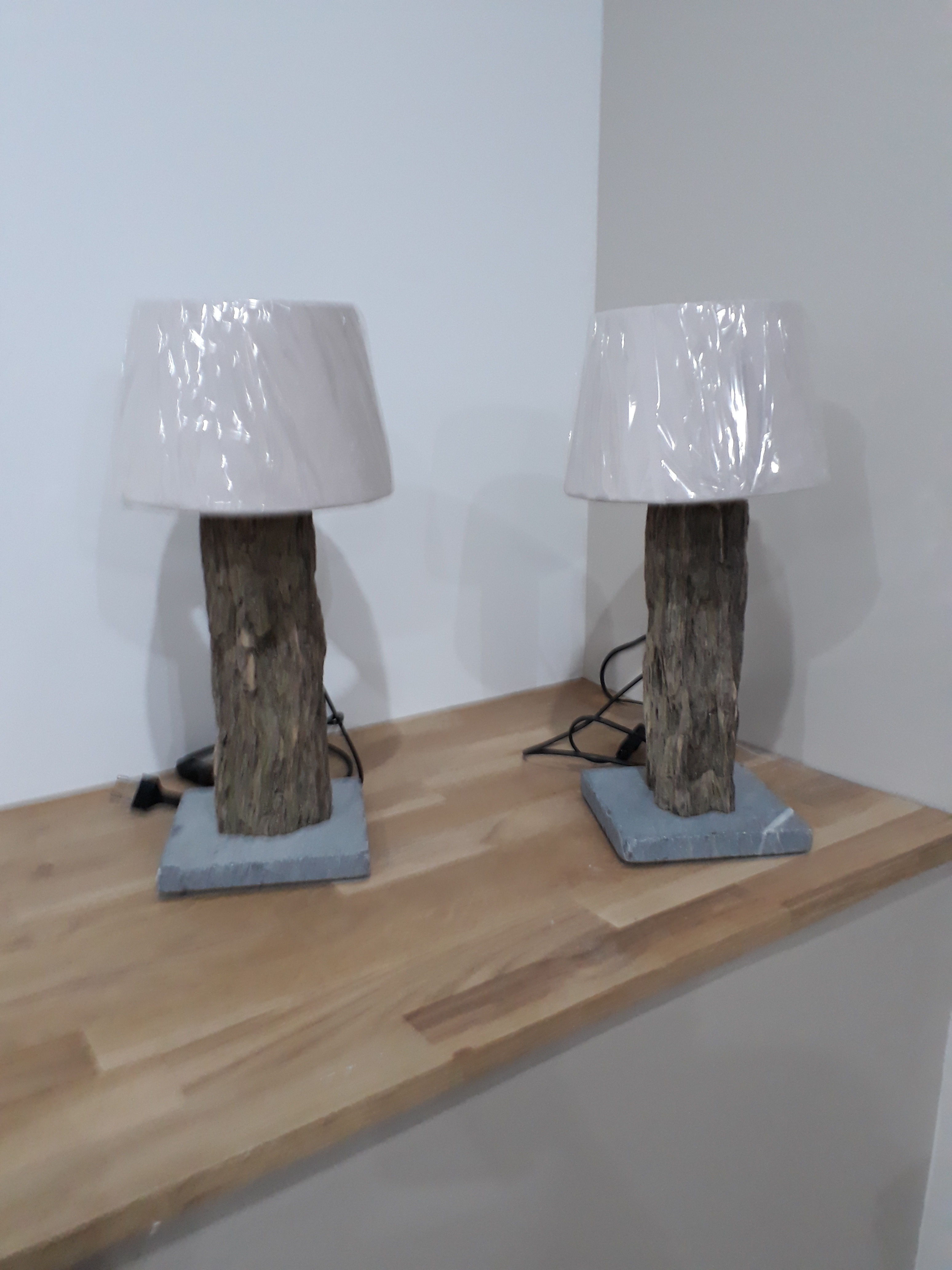 Lampe de chevet - Sculpture bois flotté