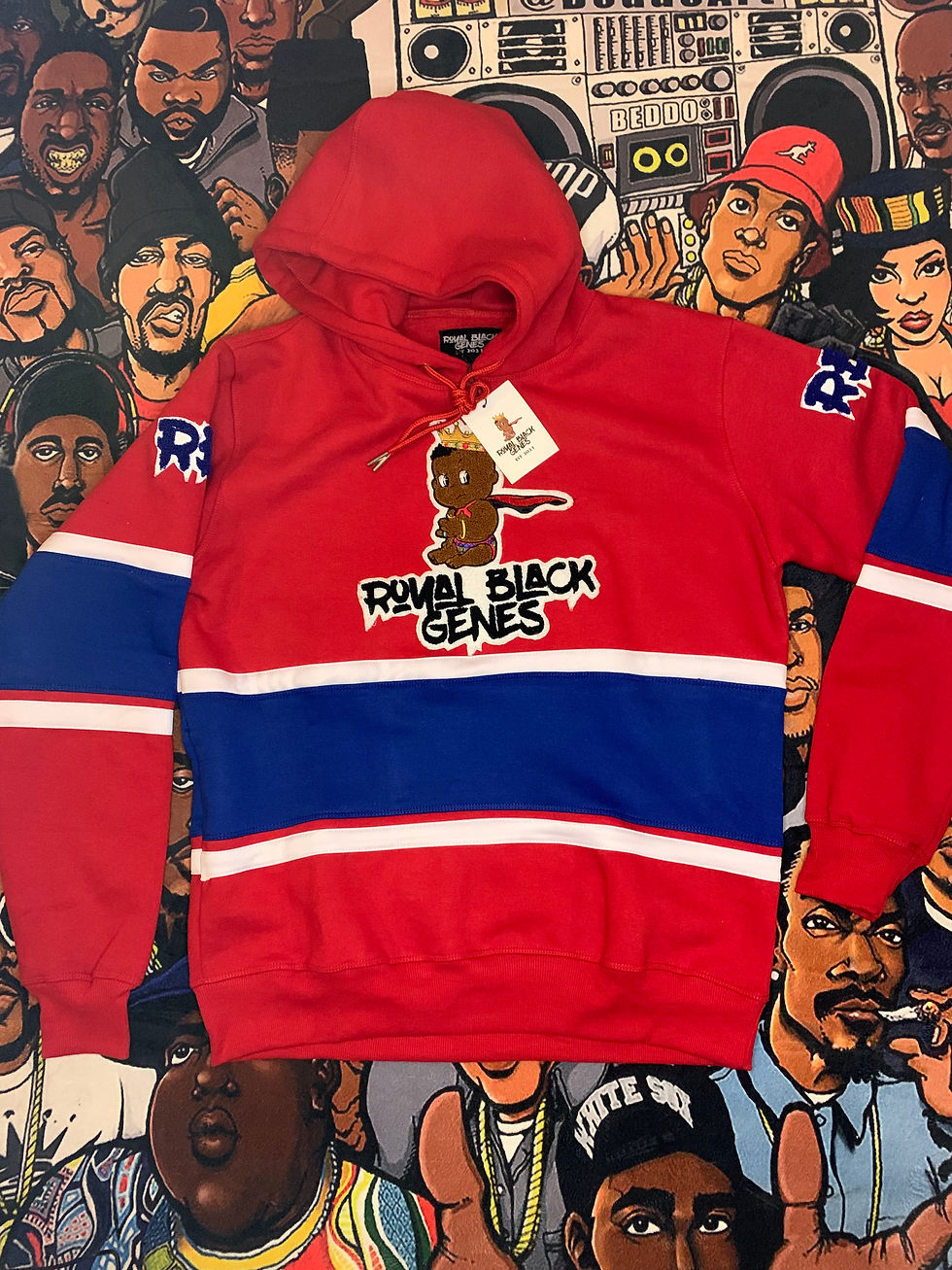 Red, Blue, and White Embroidered Logo HOODIE ONLY