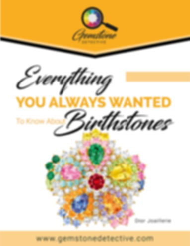 Cover page of ebook about gemstone birthstones