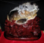 Two crystal parrots carvings