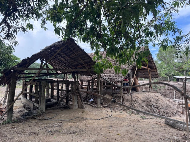 Two young Meetiyagoda Moonstone Mine shafts in Sri Lanka