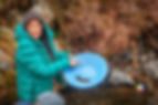 Kim Rix, gold panning in Scotland