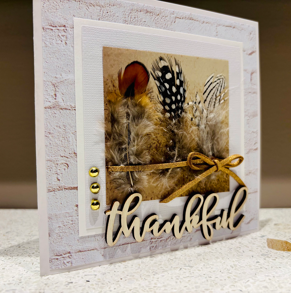 Thumbnail: Feathers bring THANKS card