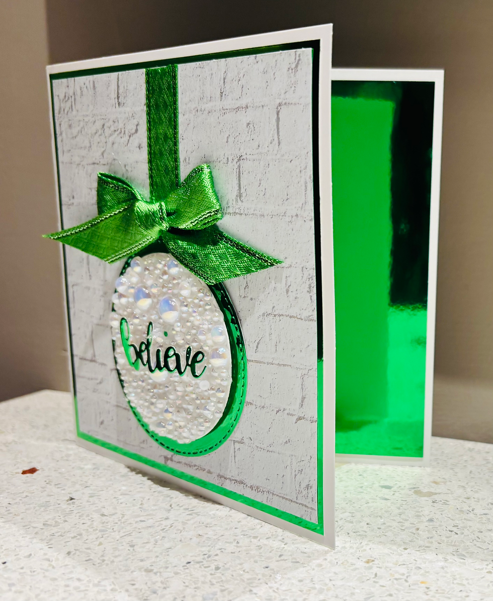 Thumbnail: Believe Shimmering Ornament Card