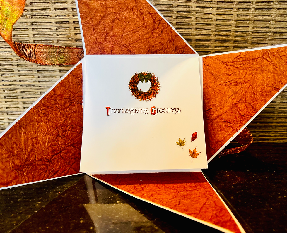 Thumbnail: Thanksgiving Greetings Thankful Message in a box Card