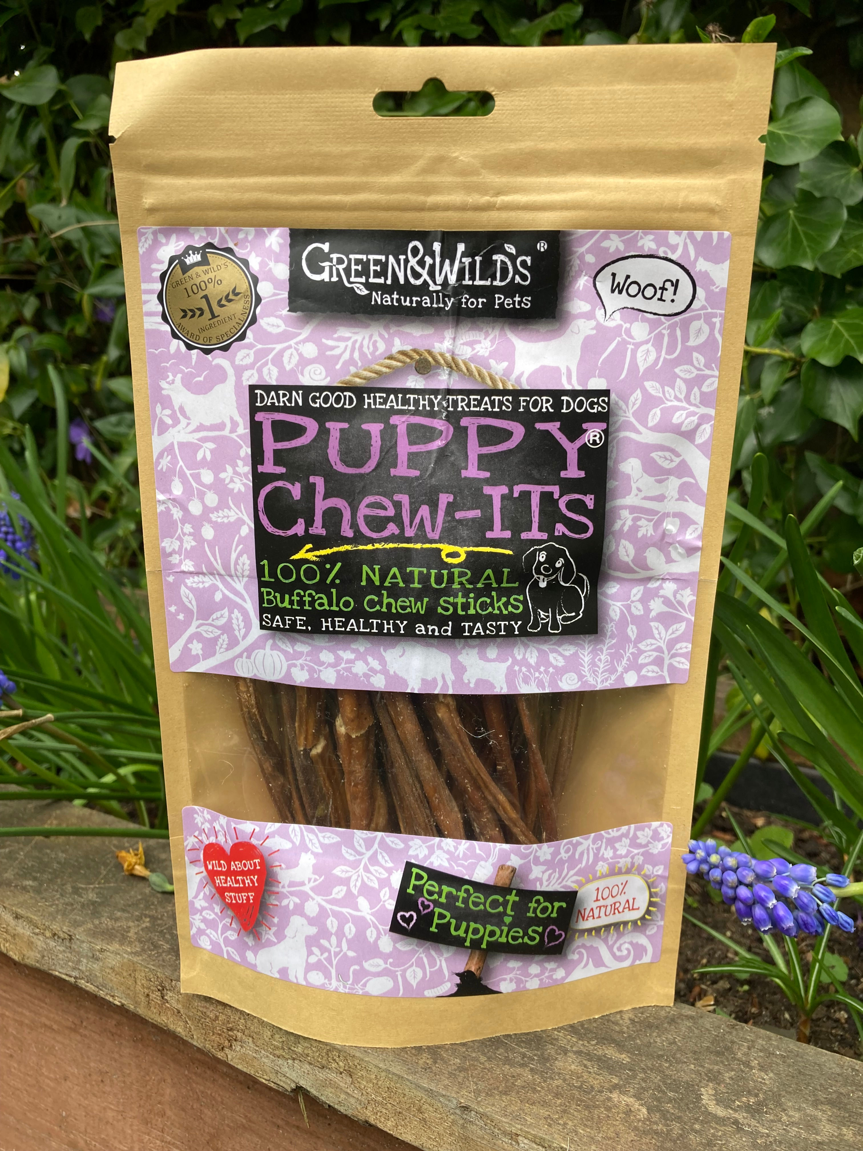 Puppy Chew-ITs Buffalo Chew Sticks - 100% Natural - 80g Bag