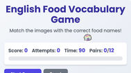 Food vocabulary memory