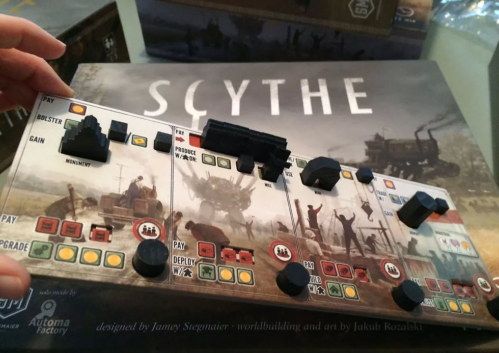 Scythe player board showing actions