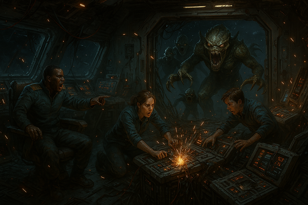 The engines are broken, systems are on the fritz and the aliens are busting down the door. Will you make it?