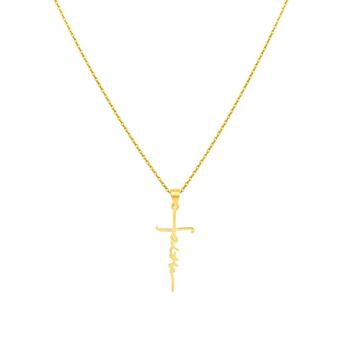 Sterling Silver Faith  Necklace