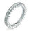 Thumbnail: Sterling Silver Eternity Round CZ Rhodium Ring