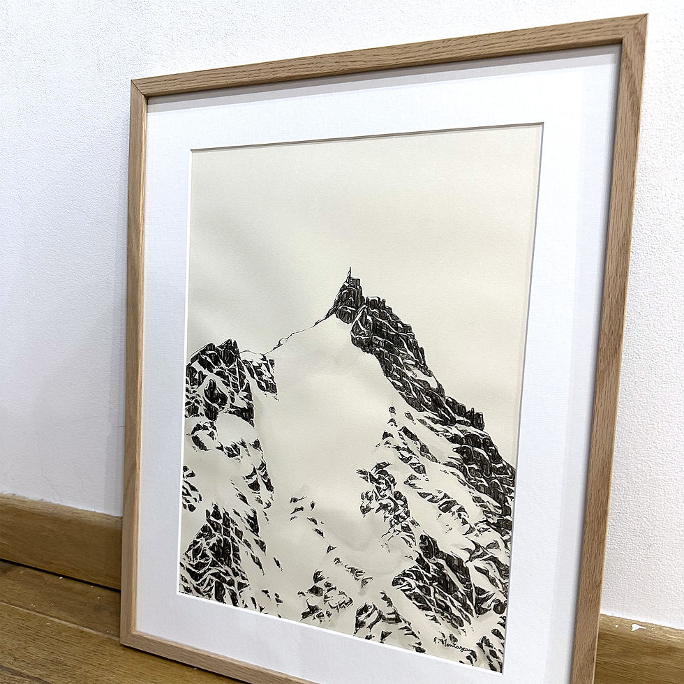 Miniature : Aiguille du Midi Chamonix - Tableau original