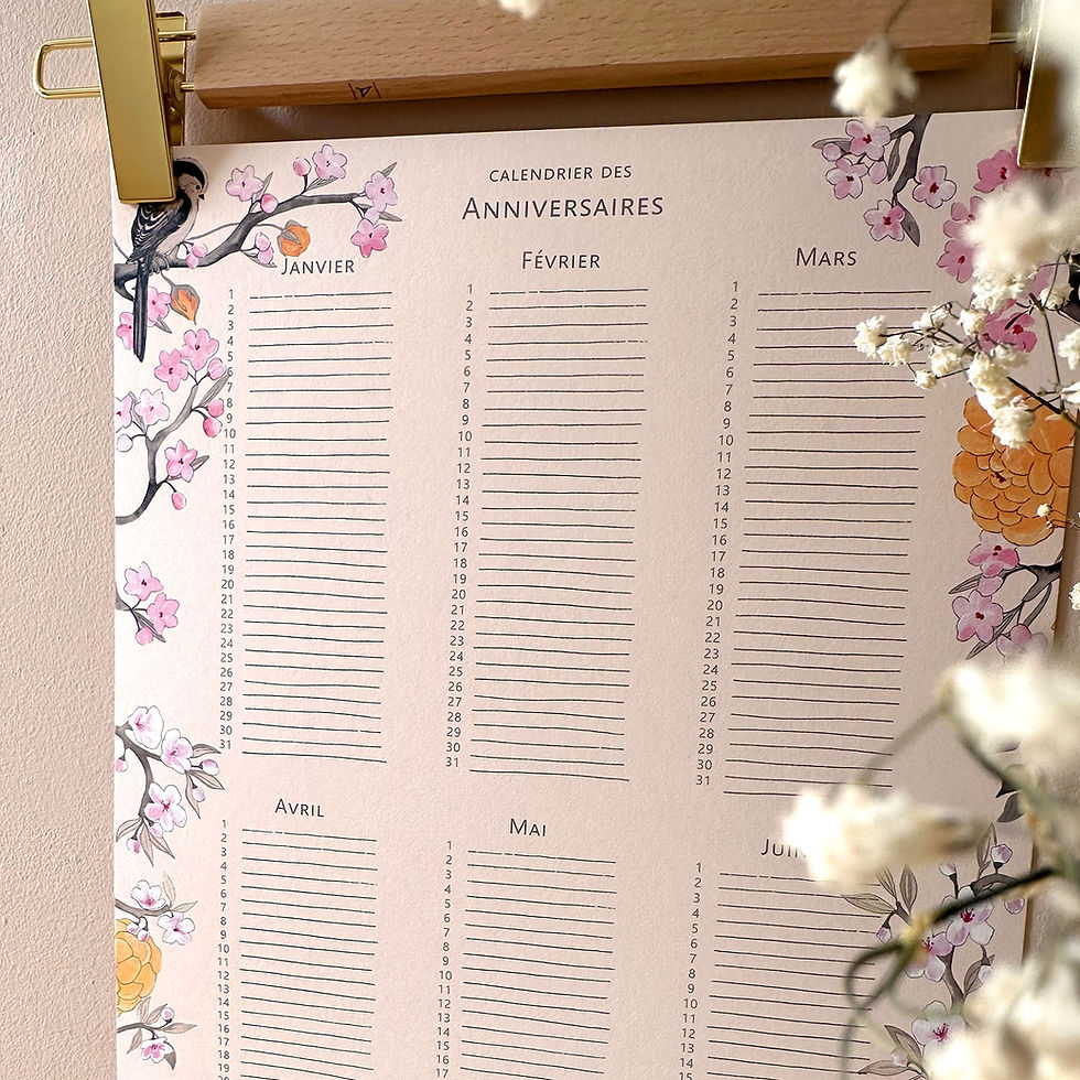 Miniature : Calendrier perpétuel - Mésanges