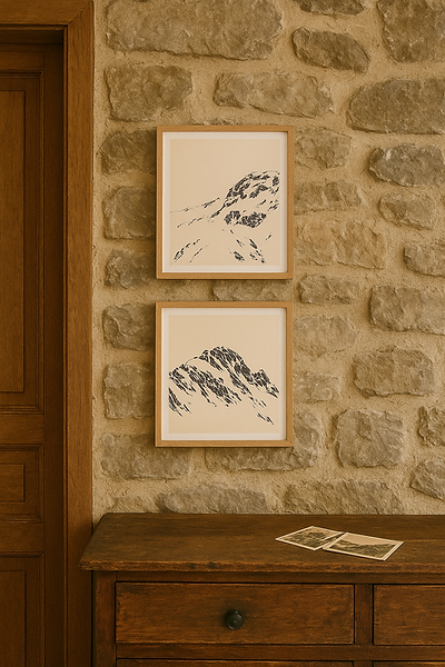 Peinture paysage alpin bureau entreprise déduction fiscale