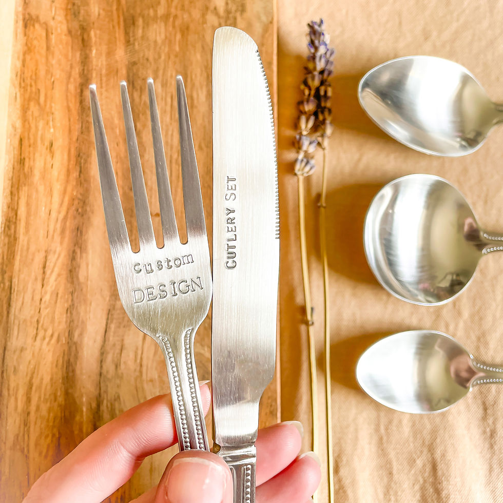 Custom design cutlery set