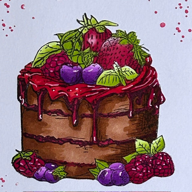 Miniature : Carte Happy Birthday avec un gros gateau