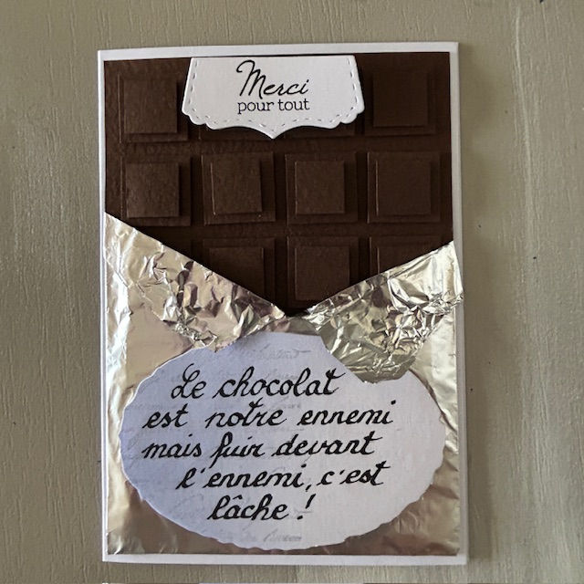 Miniature : Carte plaque de chocolat, avec textes à choix