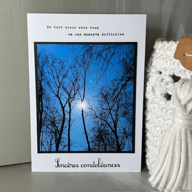 Carte De tout coeur avec vous en ces moments difficiles