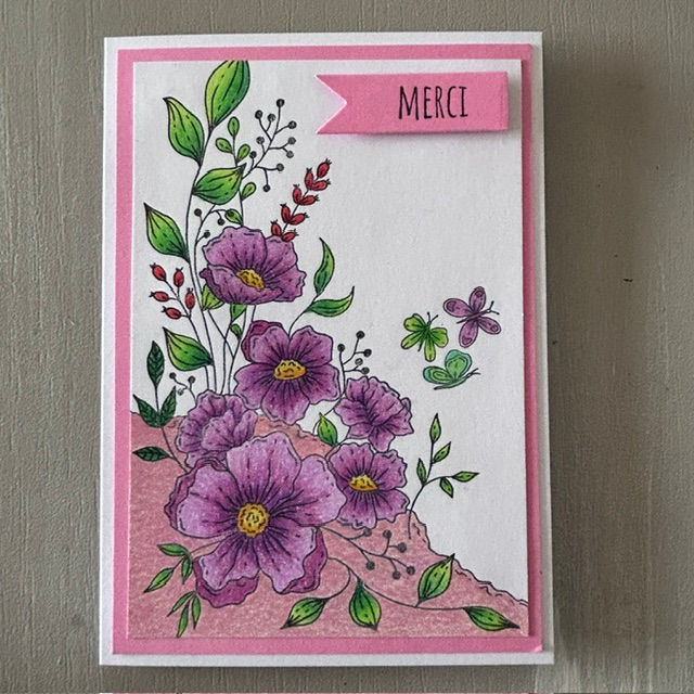 Miniature : Carte avec un bouquet de fleurs