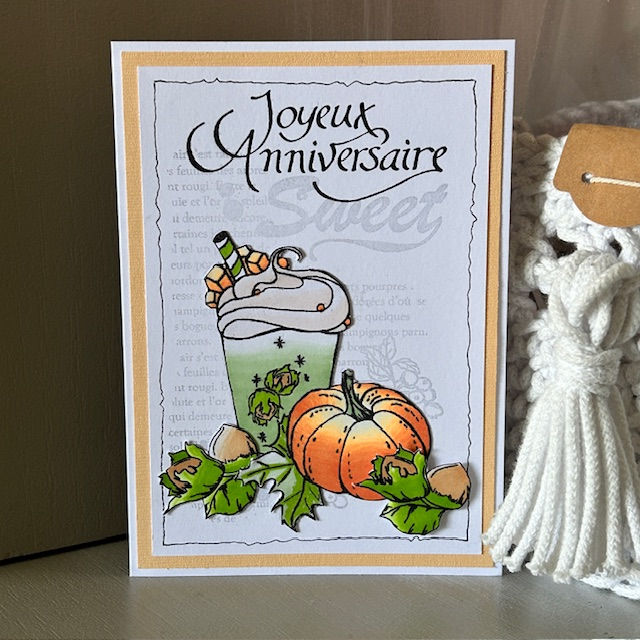 Carte Joyeux Anniversaire aux arômes automnales