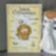 Carte Joyeux anniversaire avec signe astrologique du lion
