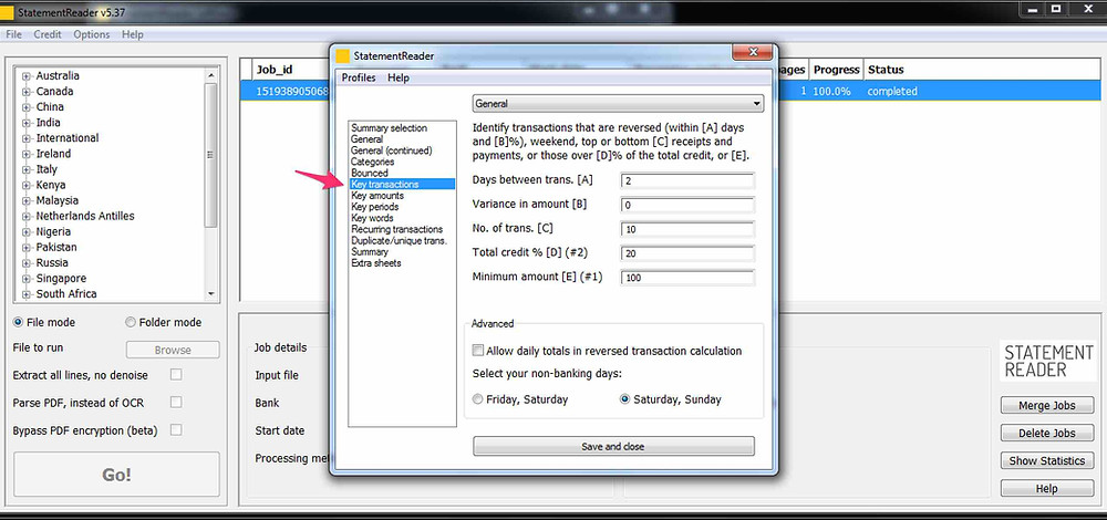 identify reversed transactions