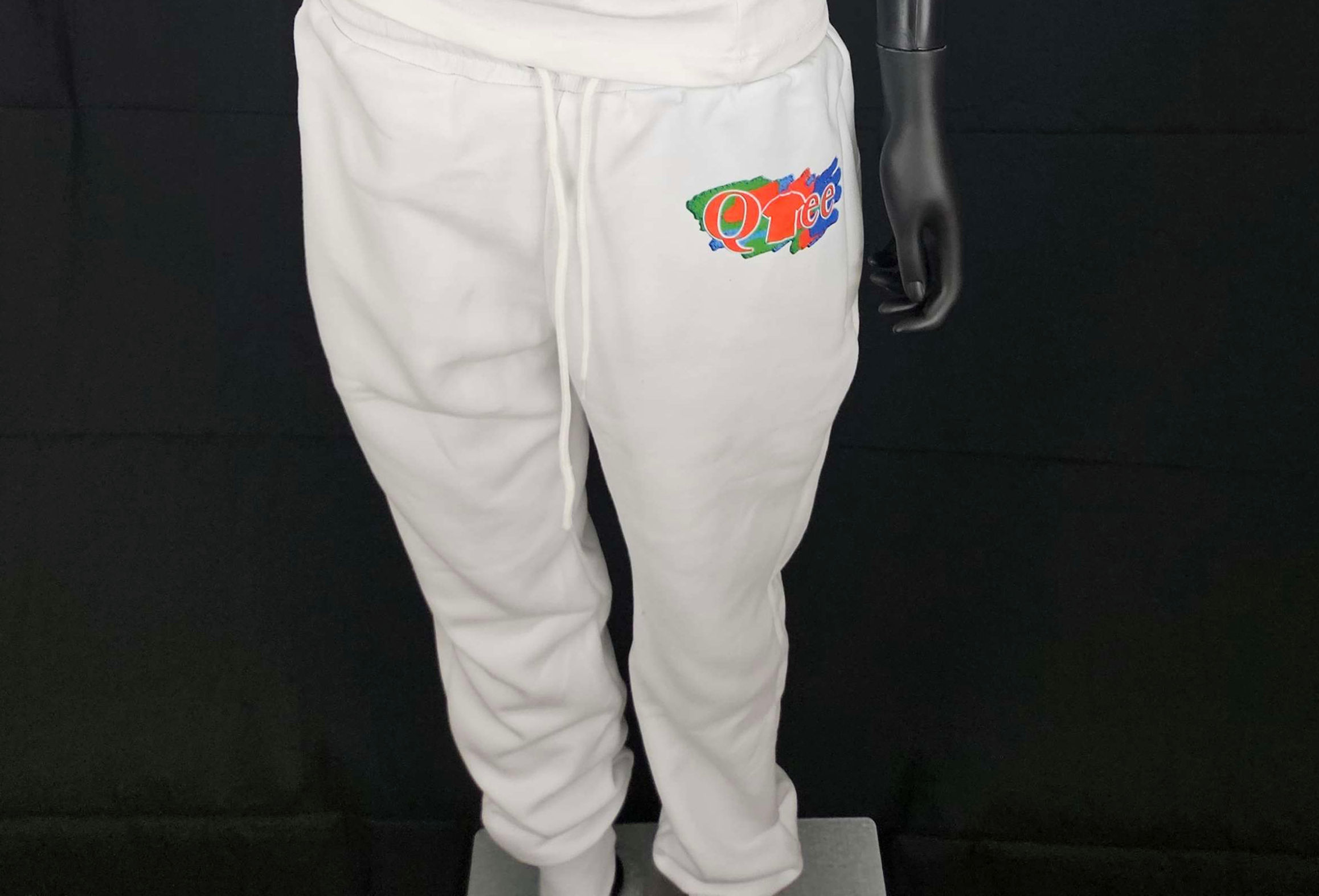Qtees 2024 Unisex Jogging Pant (White)