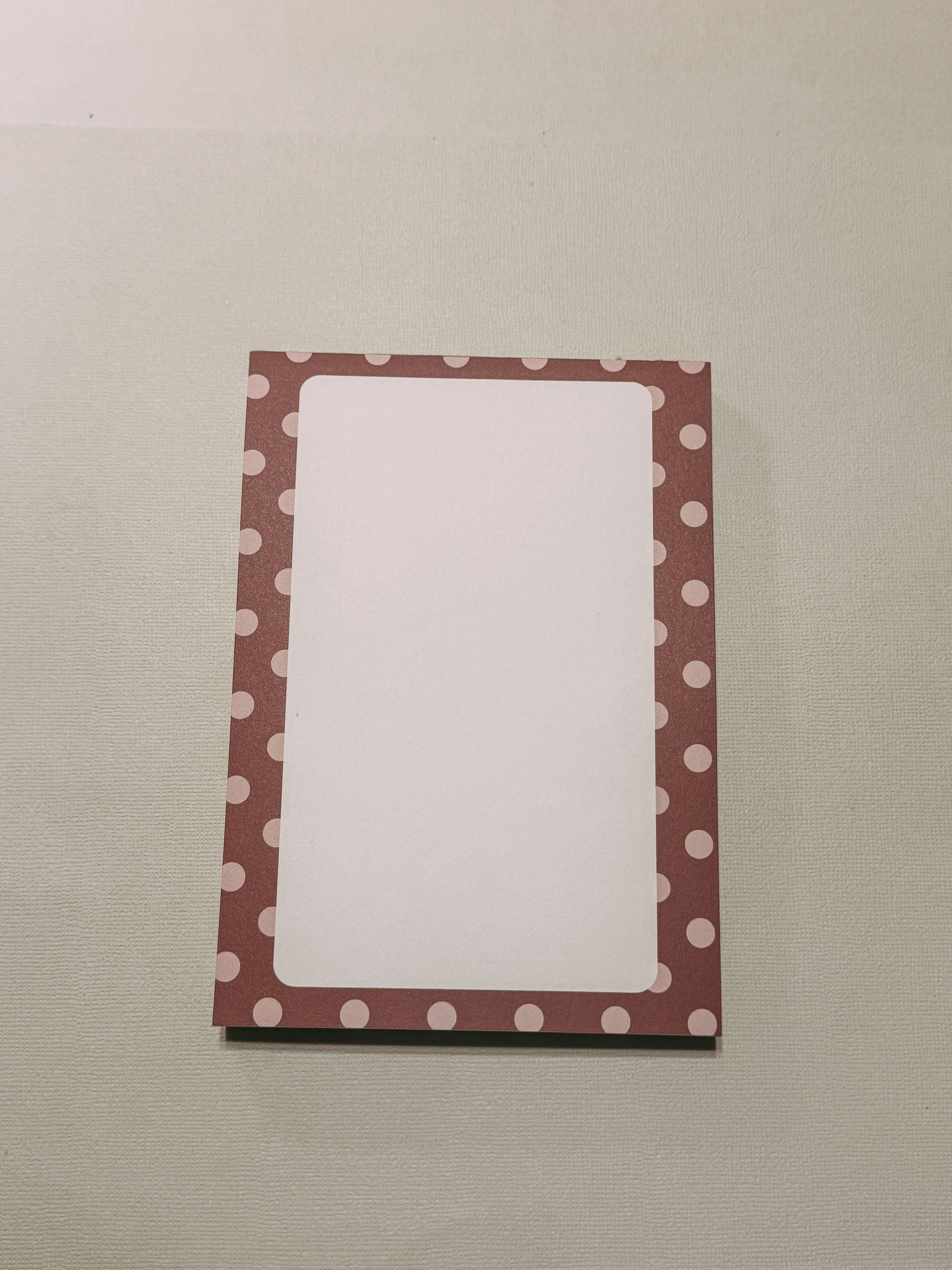 Brown + Pink Polka Dot Notepad
