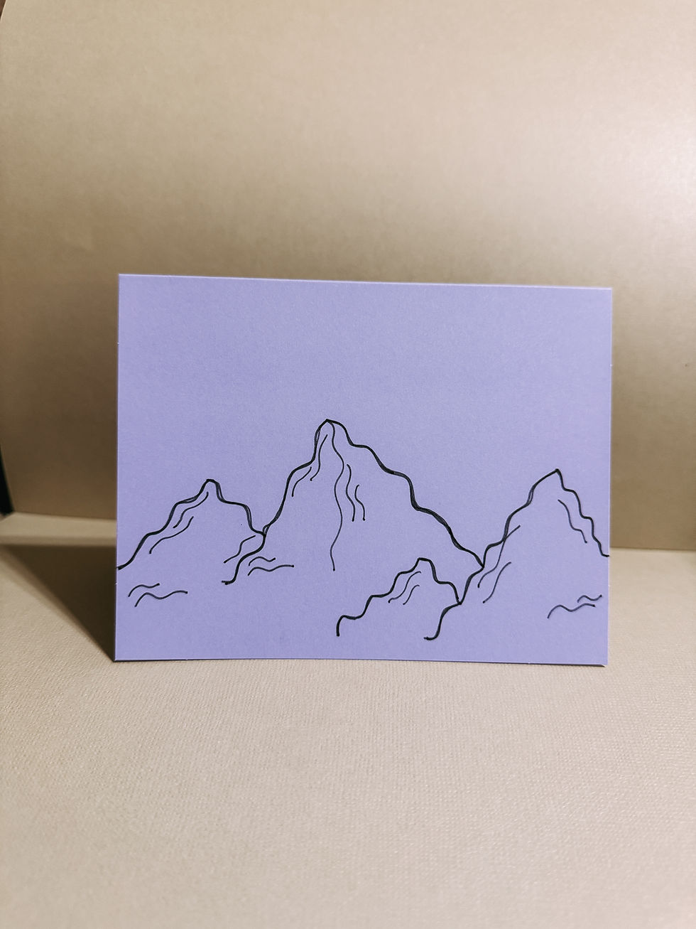 Thumbnail: Mountain Hand Sketched Card