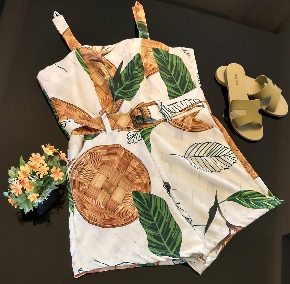 Miniatura: Macaquinho estampado alfaiataria