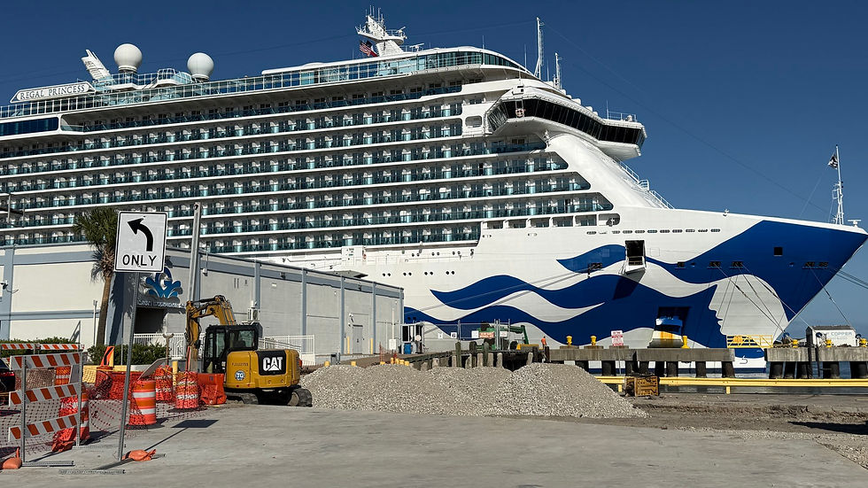 The Regal Princess was docked early and ready to accept passenger. BUT I was lucky enough to tour this ship.