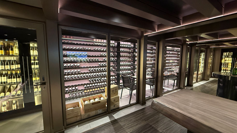 The wine room on the MSC is a wine lovers paradise