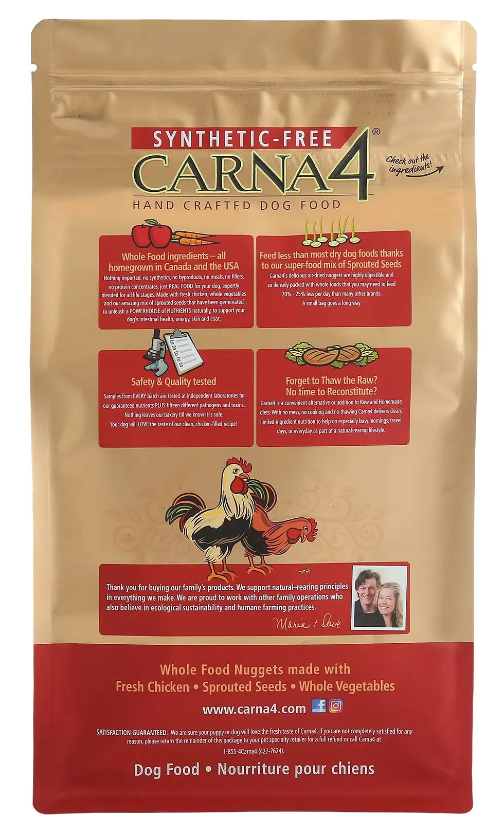 Thumbnail: Carna4 Quick Baked Air Dried Chicken Grain Free Dry Dog Food 3lb