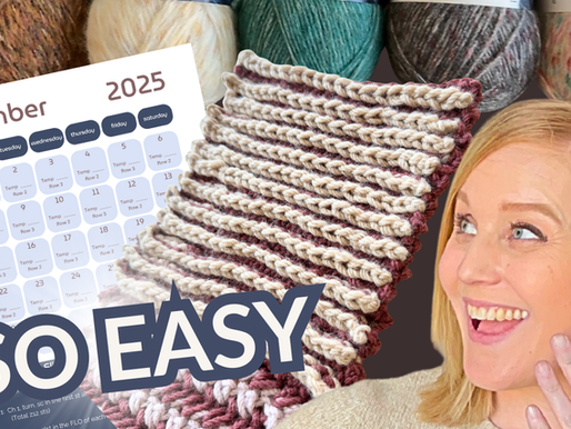 🍂 September Stitch of the Month – Slip Stitch Ridge Stitch Pattern