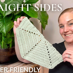 How to Crochet a Half Solid Hexagon (For Perfect Straight Edges!)