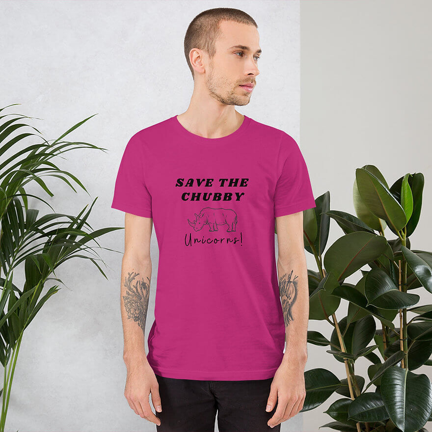 Thumbnail: Ultra-Soft Unisex T-Shirt - Save The Chubby Unicorn