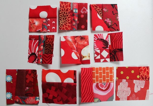 six 2.5 inch squares and four 3 inch squares